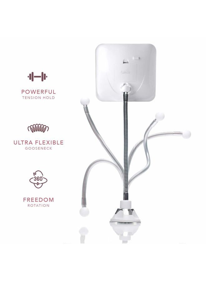 Vitacost Brand Flexible Magnifying Mirror 10X with LED Light and Gooseneck, Lighted Travel Makeup Mirror, Lock Suction, Natural Daylight LED, Cordless and Portable (Mira Plus) - Image 5