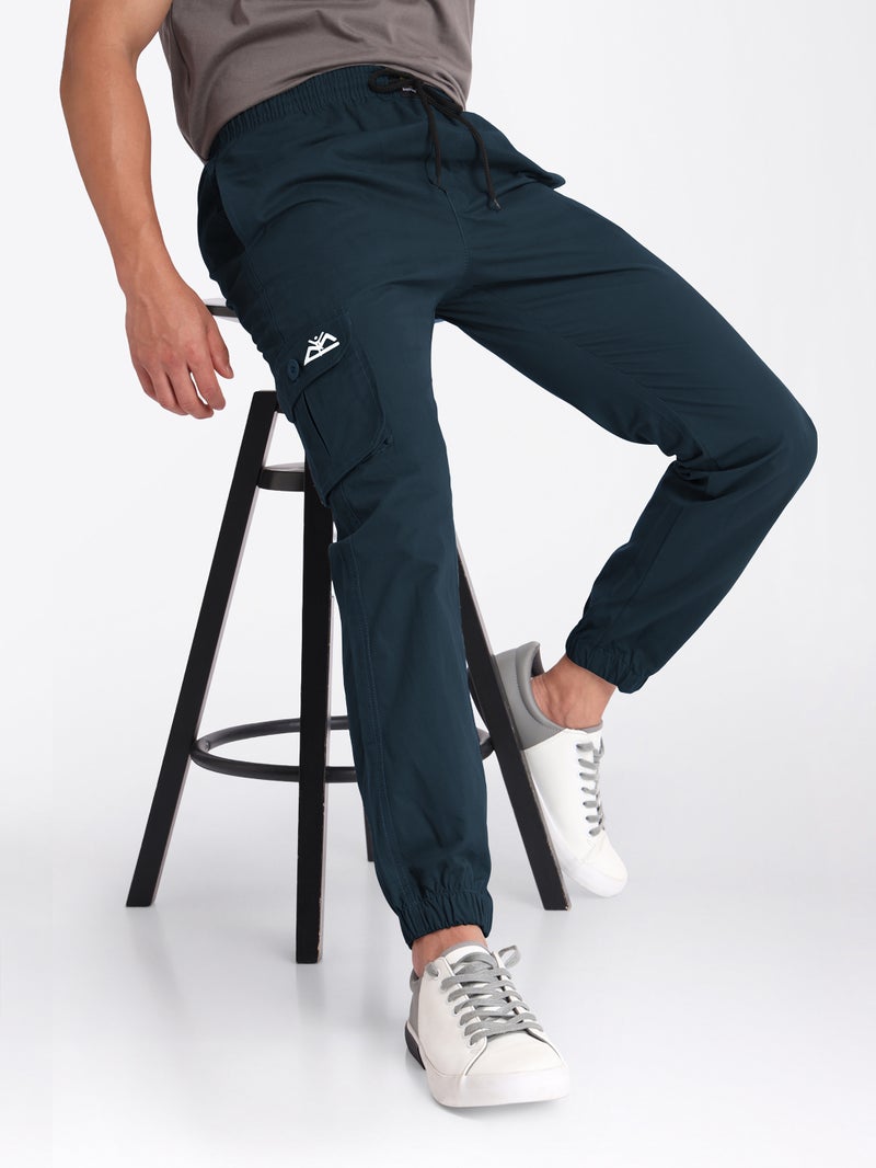 بيونغ بنطلون رياضي كارجو قطني أزرق داكن - Image 1