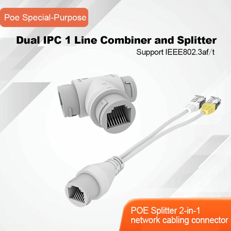 Hanutech POE Splitter/Multiplexer 2-in-1 Network Cabling Connector Three-Way RJ45 Connector For HD IP Camera CCTV Accessories - Image 3