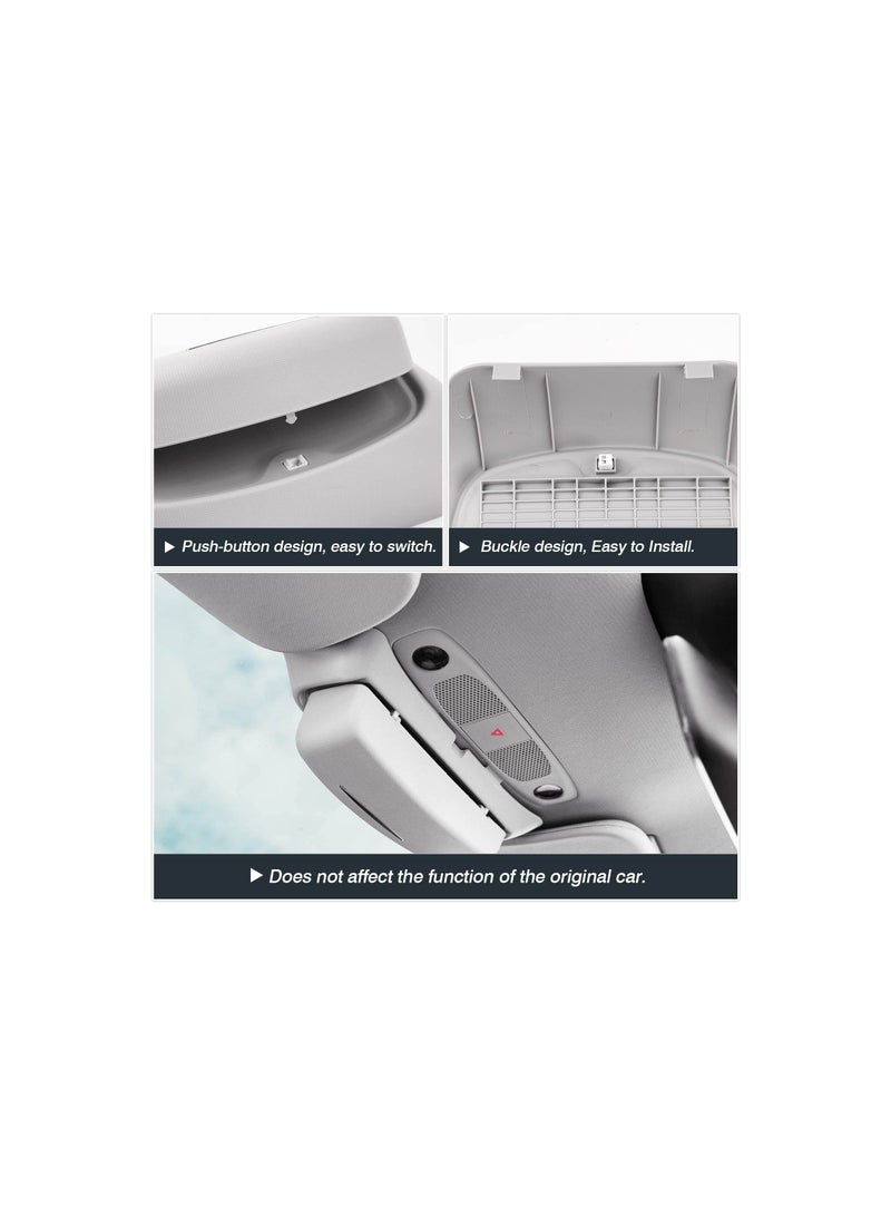 SOLARAE Sunglasses Holder, Compatible with Tesla Model Y 2020-2023 Accessories Glasses Case Car Interior Eyeglasses Protective Storage Box Organizer Mount on Roof ABS Material, Press-type Design(1 Pack) - Image 2