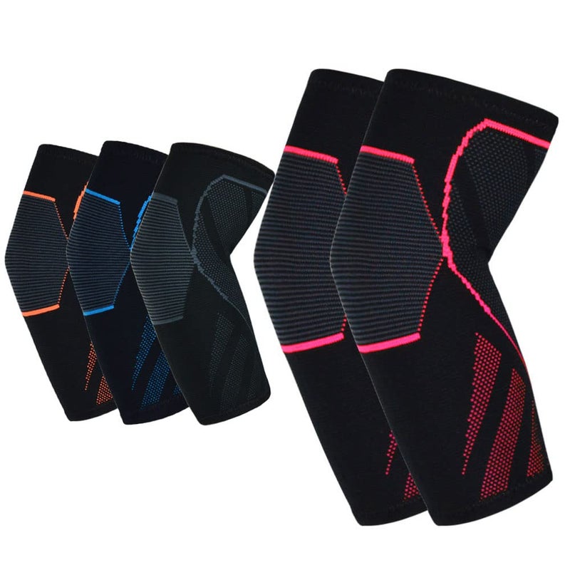 CYCLXY Arm Supports Sleeve,Elbow Compression Sleeve (1 Pair)，Tennis Elbow Braces for Tendonitis and Tennis Elbow，Arm Supports Sleeves golfer，tennis elbow relief for women & men,elbow sleeve for weightlifting - Image 1
