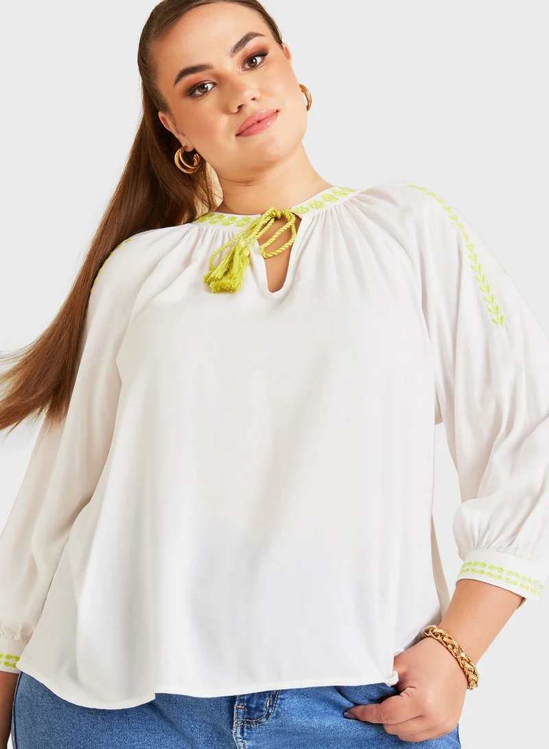 Styli Tie Detail Top