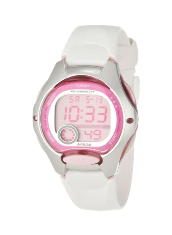 كاسيو ساعة يد رقمية مقاومة للماء للشباب طراز LW-200-7AV 38MM - أبيض فتيات - Image 1