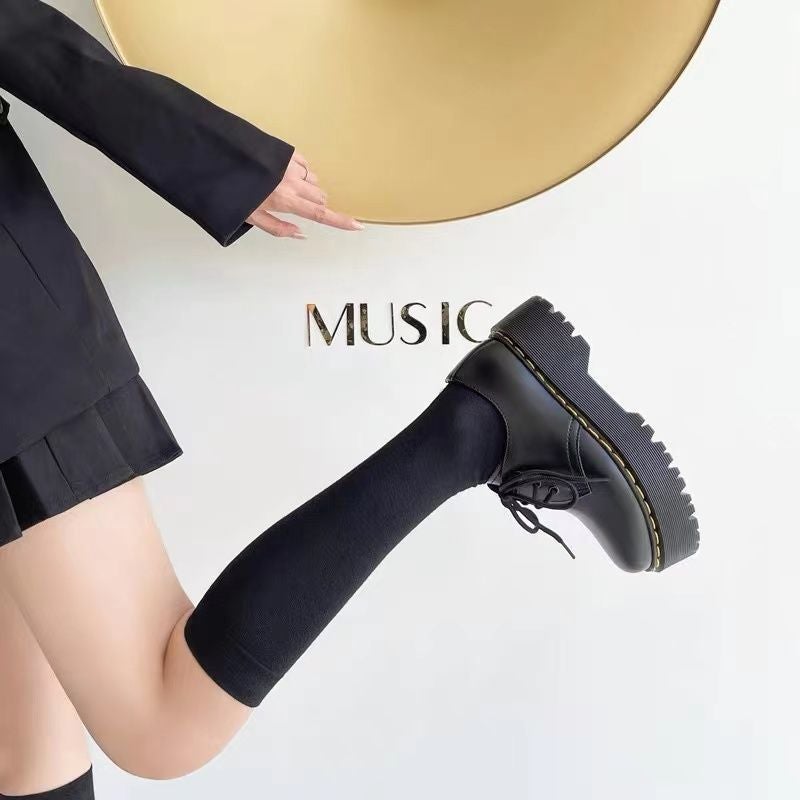 3-Hole Martin Boots Women Platform Lace-Up Black