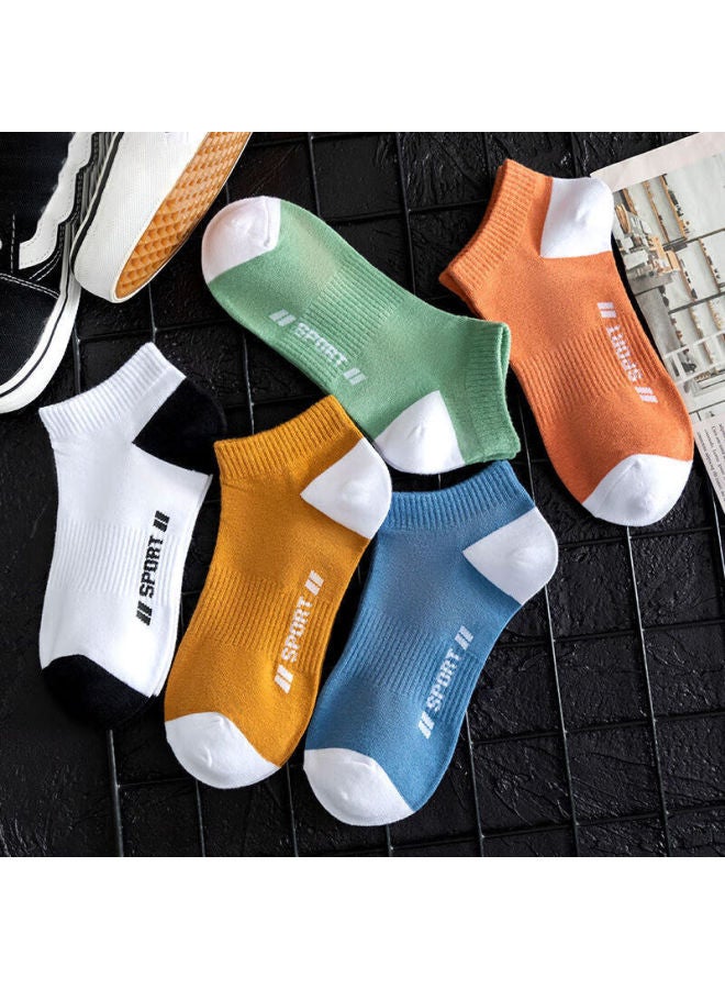 Cotton Thirteen جوارب مياشيشان زووجي للرجال، جوارب قصيرة للخريف والشتاء، قابلة للتنفس، نمط حرف، مضادة للبكتيريا، أسلوب عصري، جوارب قارب منخفضة اللون الصلب، 10 أزواج - Image 4