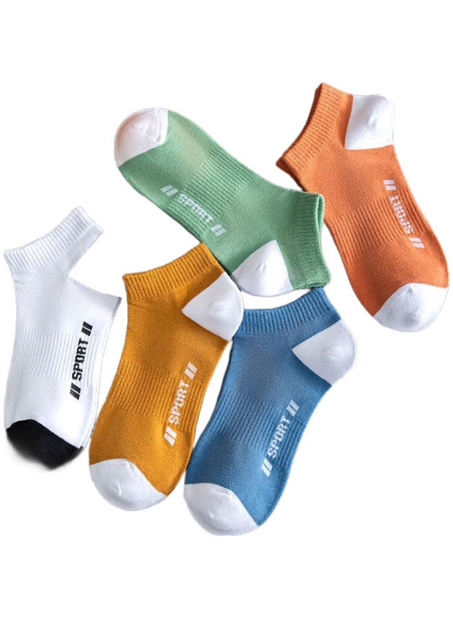 Cotton Thirteen جوارب مياشيشان زووجي للرجال، جوارب قصيرة للخريف والشتاء، قابلة للتنفس، نمط حرف، مضادة للبكتيريا، أسلوب عصري، جوارب قارب منخفضة اللون الصلب، 10 أزواج - Image 3