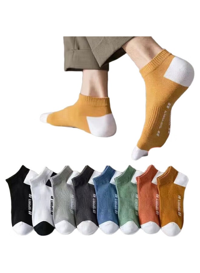 Cotton Thirteen جوارب مياشيشان زووجي للرجال، جوارب قصيرة للخريف والشتاء، قابلة للتنفس، نمط حرف، مضادة للبكتيريا، أسلوب عصري، جوارب قارب منخفضة اللون الصلب، 10 أزواج - Image 1