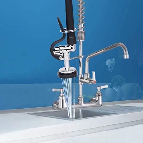 KWODE Pre-rinse Spray Valve Head for All Commercial Kitchen Sink Faucet, High Pressure Dish Sprayer Nozzle with Hand Grip Assembly Replacement Kit for Restaurant Industrial Faucets Black - Image 5