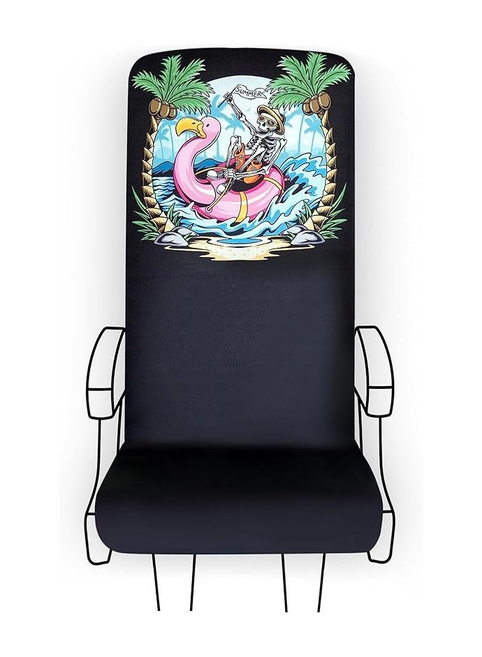 Your Shield YOUR SHIELD Re-Usable Seat Cover for Plane/Bus/Train/Cinema/Office - Premium Quality Reusable Car Seat Covers - Stylish and Practical Solution for a sanitized(Holiday Skull)  - Image 1