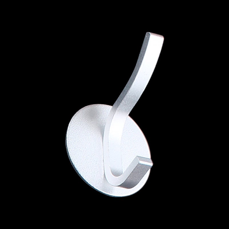 Aluminum Alloy Hook Non-Perforated Self-Adhesive Multi-Functional Towel Bathroom Hook Seamless Hook Clothes Metal Hook - Image 5