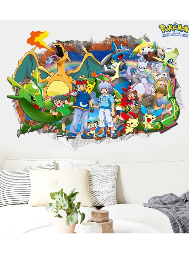 Pokemon ملصقات جدارية مقاومة للماء من Pokémon لتزيين خلفية غرفة المعيشة وديكور غرفة الأطفال وورق حائط قابل للإزالة مقاس 50 × 70 سم  - Image 2