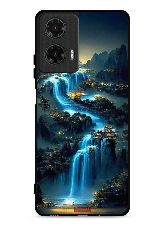 Tolwak Motorola Moto G35 5G Protective Case Cover Waterfall Art - Image 1