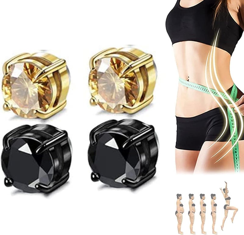 cheekyglo Metiz Lymphvity Magnetherapy Earrings, Kyana Lympha Circurl Magnetic Ear Ornament, Non Piercing Acupressure Magnetic Lymph Earrings - Image 1