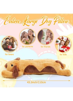 Long Shiba Inu Dog Plush Body Pillow Giant Stuffed Animals Cute Puppy Dog Soft Large Sleeping Plushies Stuffed Dog Hugging Pillow Gift For Kids Girlfriend Birthdayvalentine (Brown43.3 Inch) - pzsku/ZC696DE16C10296968AB1Z/45/_/1720003287/f31ad2a4-b3f9-425d-90f5-7611438aa351