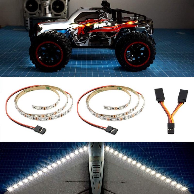 elechawk LED Light Strip for RC Fixed Wing Airplane Flying Wing Plane AR Wing Drone Model Car Truck White - Image 2