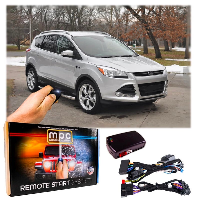 MPC Remote Start Kit Compatible with Ford Escape 2013 2014 2015 2016 100 Plug Play Harness NO Wire Splicing Press OEM Fob 3X to Start USA Based Tech Support
