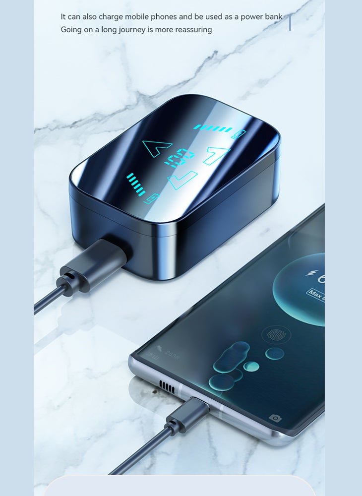 New Bluetooth headset, super long battery life, large battery, in-ear digital display screen, rechargeable earphone 5.4