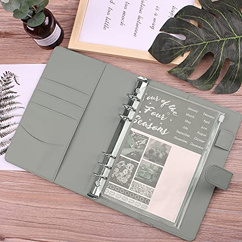 LXWHYP Money Saving Binder, Savings Challenges Book with for Cash Envelopes, 12pcs Zipper Envelopes A5 Budget Binder, Budget Planner for Managing Budgets and Saving Money -(Gray-9.2IN) - Image 5