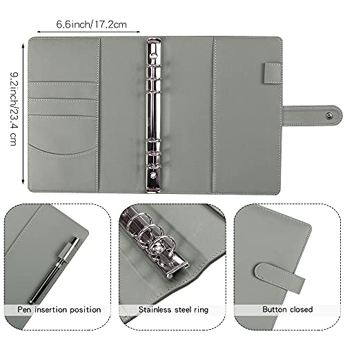 LXWHYP Money Saving Binder, Savings Challenges Book with for Cash Envelopes, 12pcs Zipper Envelopes A5 Budget Binder, Budget Planner for Managing Budgets and Saving Money -(Gray-9.2IN) - Image 2