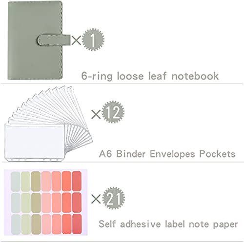 LXWHYP Money Saving Binder, Savings Challenges Book with for Cash Envelopes, 12pcs Zipper Envelopes A5 Budget Binder, Budget Planner for Managing Budgets and Saving Money -(Gray-9.2IN) - Image 3