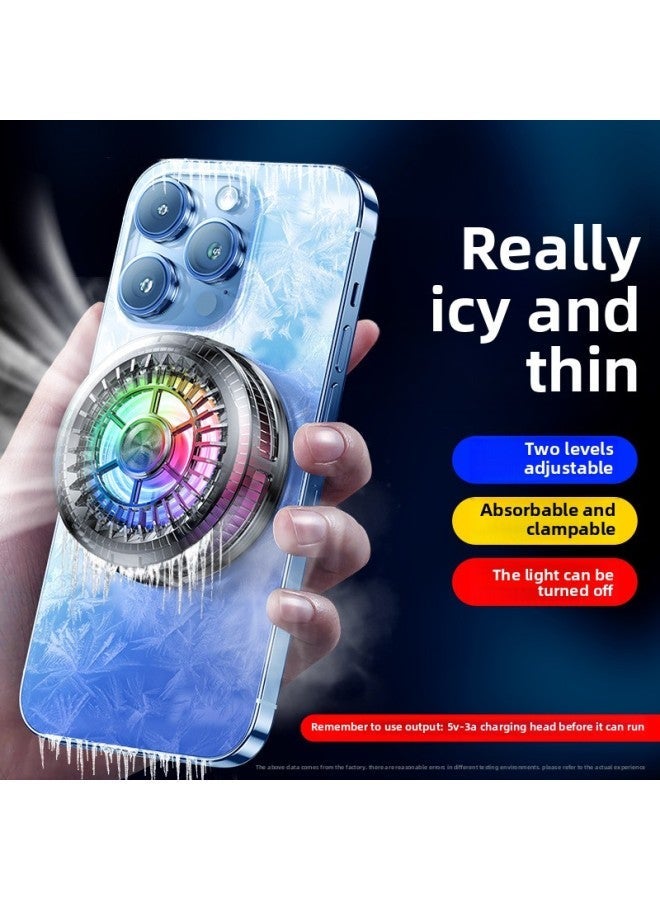 Mobile Phone Live Radiator Can Freeze Magnetic Back Clip Noise Small Refrigerator Game King Eat Chicken Semiconductor-Color:Semiconductor Freezing Model [transparent Color]  - Image 4