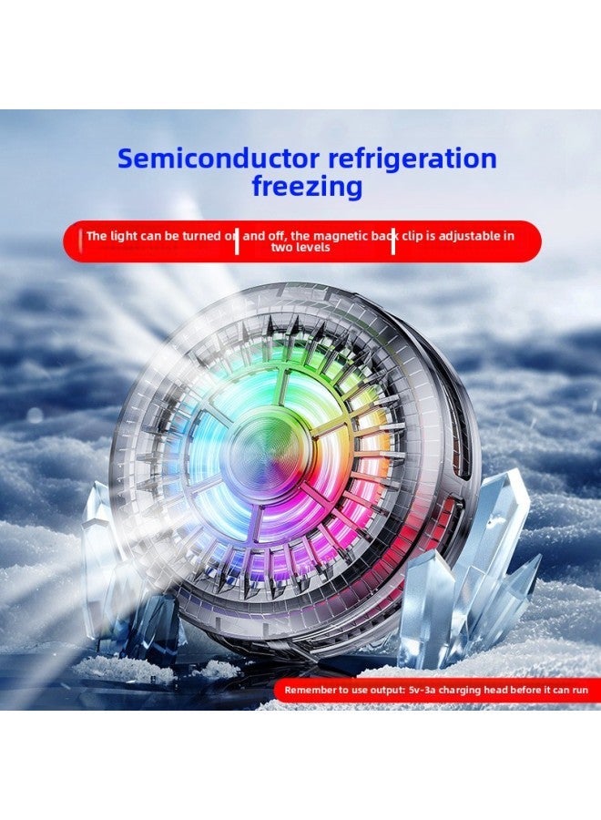 Mobile Phone Live Radiator Can Freeze Magnetic Back Clip Noise Small Refrigerator Game King Eat Chicken Semiconductor-Color:Semiconductor Freezing Model [transparent Color]  - Image 5