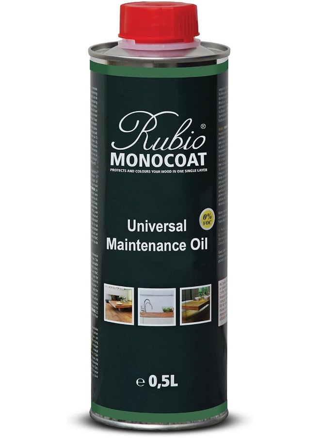 Rubio Monocoat Rubio Monocoat Universal Maintenance Oil, 0.5 Liter, Pure  - Image 1
