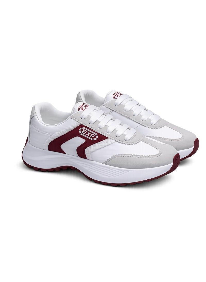 Express3 Sneakers - White and Maroon - Image 2