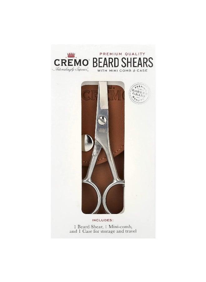 cremo Cremo, Premium Quality Beard Shears with Mini Comb & Case, 3 Piece Kit  - Image 2