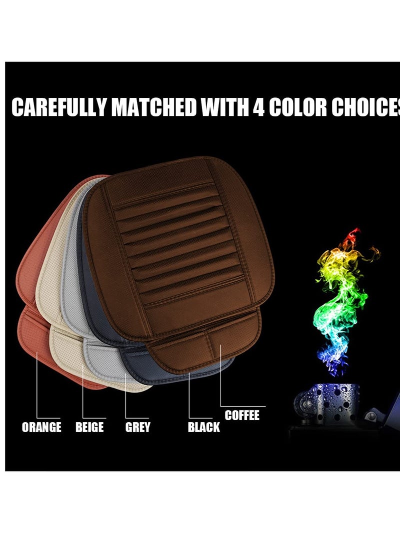 كابتن تيك 2 Pack Leather Front Car Seat Covers, Universal Sideless Car Seat Protectors with Storage Pocket, Waterproof Vehicle Seat Cover Automotive Seat Cushions for Most Vehicles(Black) - Image 4