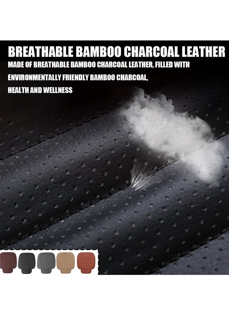 كابتن تيك 2 Pack Leather Front Car Seat Covers, Universal Sideless Car Seat Protectors with Storage Pocket, Waterproof Vehicle Seat Cover Automotive Seat Cushions for Most Vehicles(Black) - Image 2