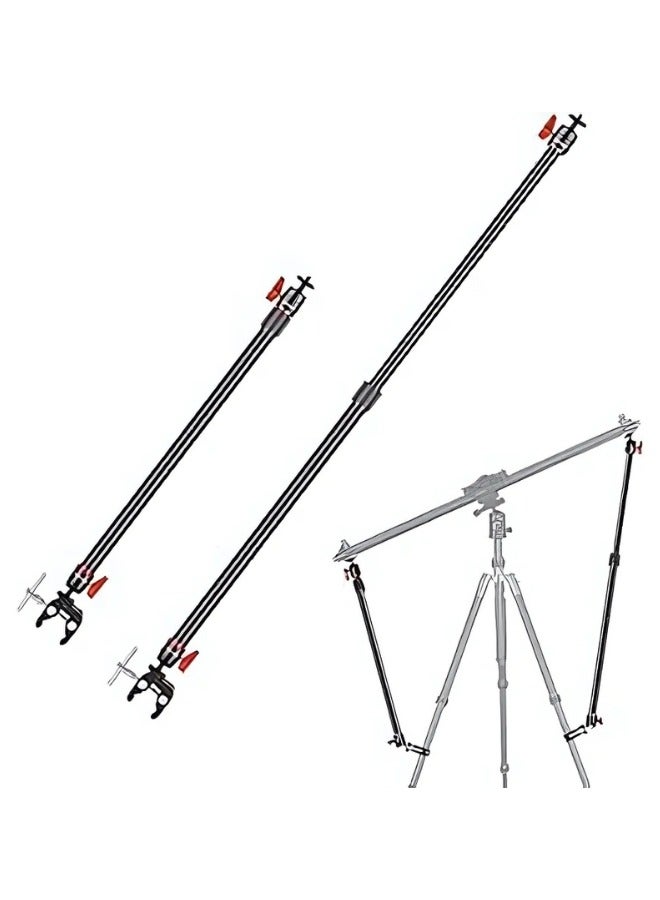 Neewer 2-Pack Aluminum Alloy Camera Slider Support Arm – Adjustable Length, 7 kg Load Capacity, Includes C-Clamps and Ball Heads black - Image 1