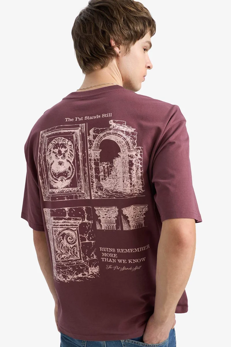 ديفاكتو Boxy 100% Cotton Printed T-Shirt