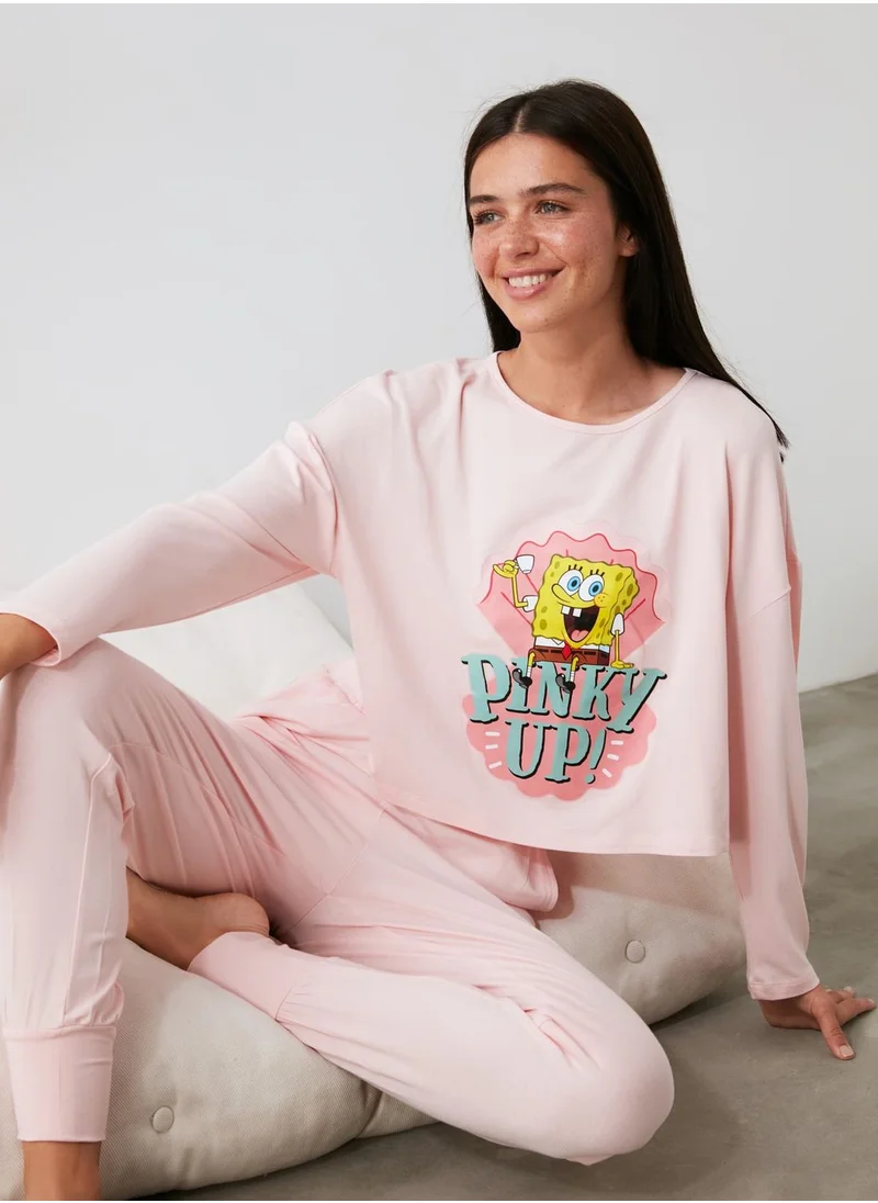 trendyol Graphic T-Shirt & Pyjama Set