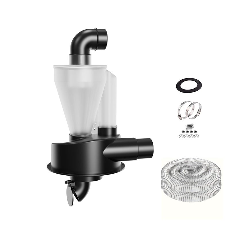 Pemedor 2.5'' New Upgrade Woodworking Double Filtration Cyclone Dust Collector DIY Turbocharged Filter Industrial Separator Collector Canister Dust Control System for Shop Vac Contractor Assistant - Image 1