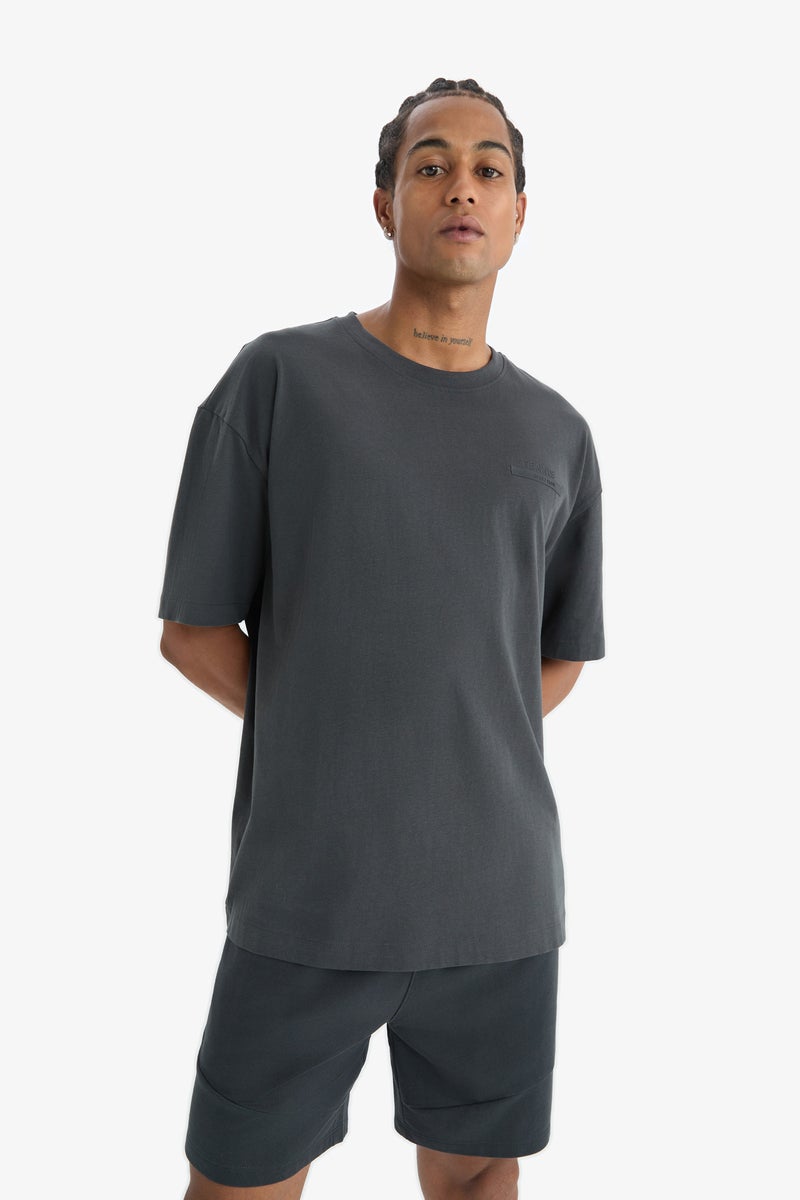 Man DeFactoFit Oversize Fit Printed Sports T Shirt