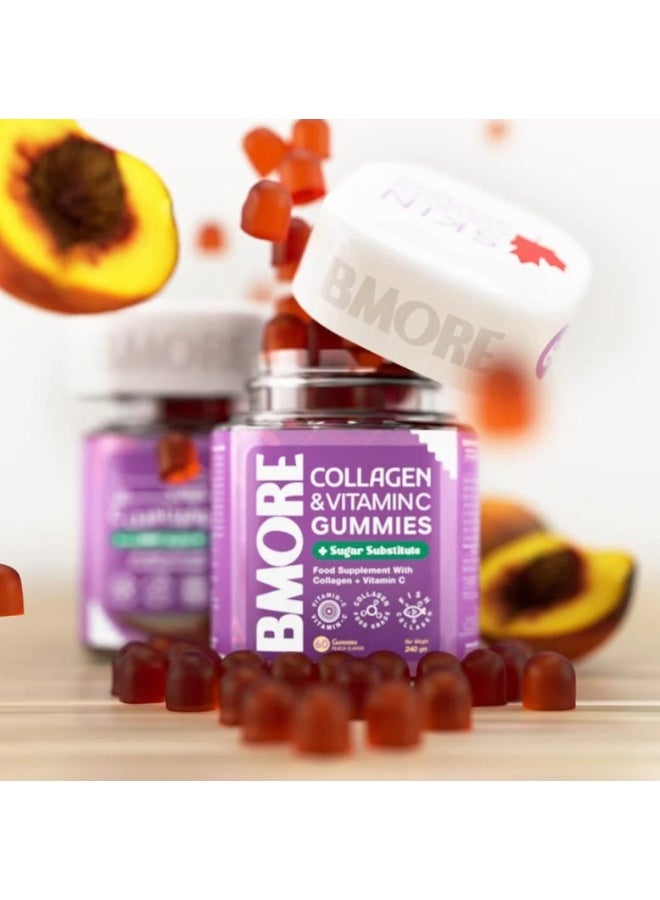 بي مور مكل غذائى لتفتيح ونضارة البشرة بالكولاجين البحرى  وفيتامين سى  60 قطعة حلوى 6 عبوات - Image 4