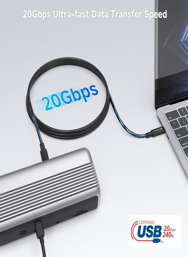 Cable Matters [USB-IF Certified] 20Gbps USB4 Cable with Top Screw Lock 6.6ft, Up to [8K@30Hz / 4K@120Hz Video, 240W Charging, 20Gbps Data Transfer] USB C Cable with Screw Lock/USBC Locking Cord - Image 4