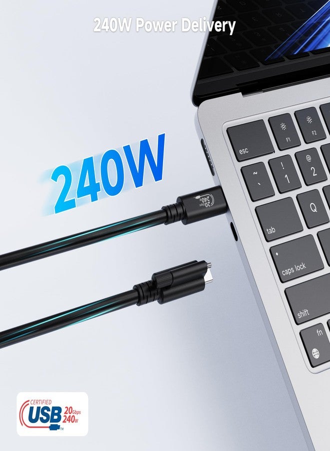 Cable Matters [USB-IF Certified] 20Gbps USB4 Cable with Top Screw Lock 6.6ft, Up to [8K@30Hz / 4K@120Hz Video, 240W Charging, 20Gbps Data Transfer] USB C Cable with Screw Lock/USBC Locking Cord - Image 5