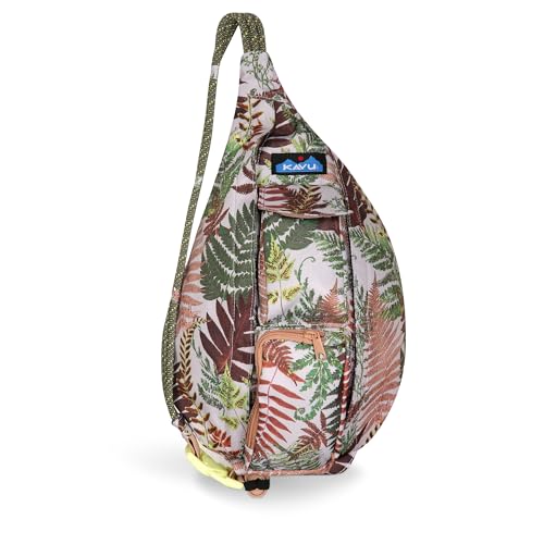 KAVU Mini Rope Sling Pack with Adjustable Rope Shoulder Strap Ferns - Image 1