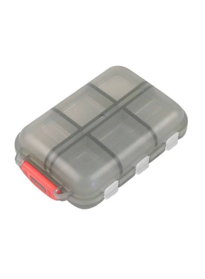 Imported 8-compartment medicine organizer – made of hygienic plastic with a transparent lid and a large compartment for safe and organized storage. - Image 1