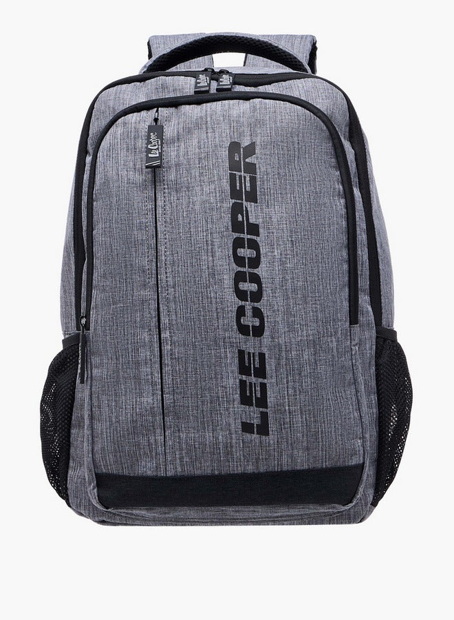 Lee Cooper Boys Logo Print Backpack with Adjustable Shoulder Straps - 16x46x31 cm  - Image 1
