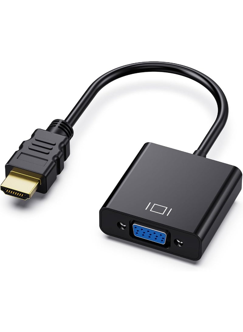 Captaintech HDMI to VGA Adapter Gold-Plated HDMI to VGA Converter (Male to Female) HDMI Adapter Compatible for Computer Laptop PC Monitor Projector HDTV Chromebook Raspberry Pi Roku Xbox and More - Image 1