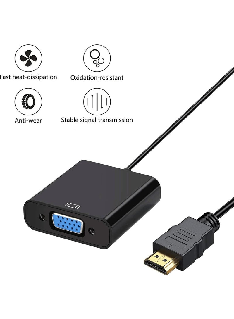 Captaintech HDMI to VGA Adapter Gold-Plated HDMI to VGA Converter (Male to Female) HDMI Adapter Compatible for Computer Laptop PC Monitor Projector HDTV Chromebook Raspberry Pi Roku Xbox and More - Image 5