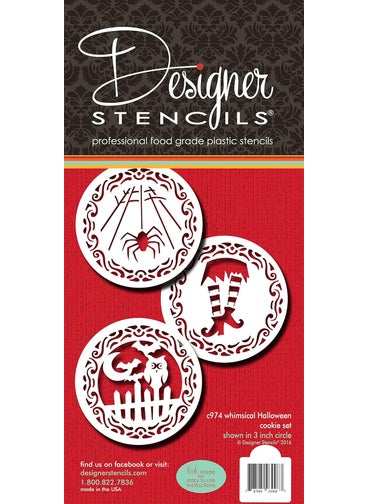 Designer Stencils Whimsical Halloween Cookie Stencil C974 by Designer Stencils  - Image 1