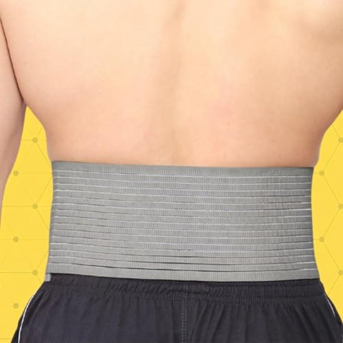 PLETHEON Umbilical Hernia Belt with Compression Pad, Adjustable Navel Support Binder, Breathable Fabric, Unisex (Gray) - Image 4