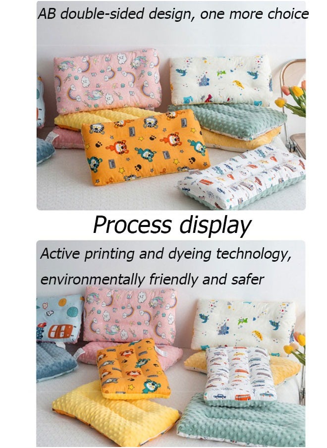 Vinnatsu Children's Pillow Bubble Fluff Cartoon Children's Pillow Core Cotton Kindergarten Nap Pillow Soothing Pillow Toddler Pillow with Pillowcase - 30*50cm Pillows for Sleeping, Soft & Breathable Machine Washable Toddlers 0-6Years Old(Pink)  - Image 4