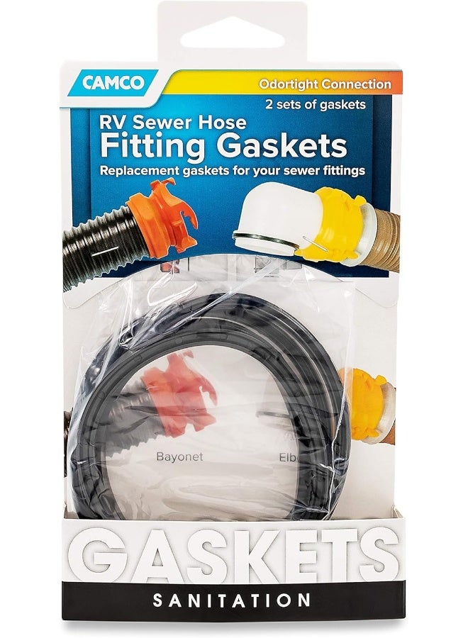 Camco Camco 39834 Replacement Sewer Fitting Gaskets, Bayonet & 4 in 1 Adapter, Set of 4  - Image 3