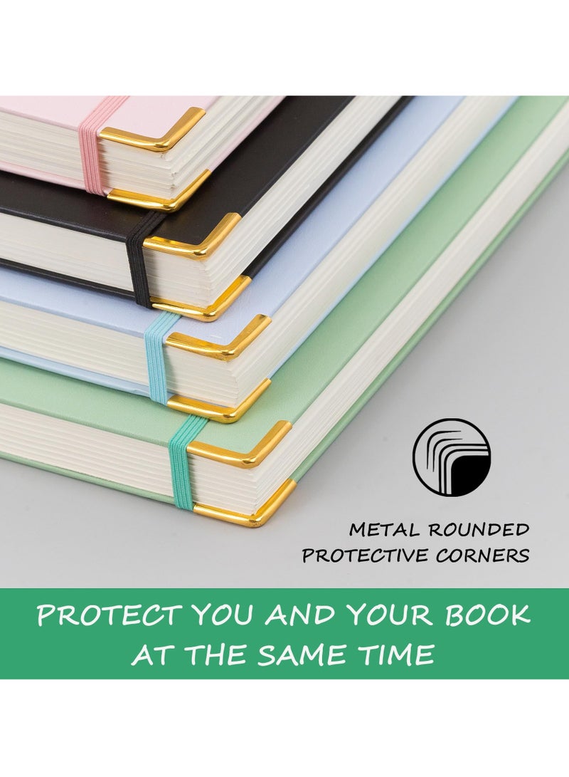 Premium A4 Hardcover Spiral Notebook, 300 s, 110 GSM Thick Lined Paper, College Ruled, Ideal for Work, School and Travel, Stylish Green Journal for All Ages - Image 4