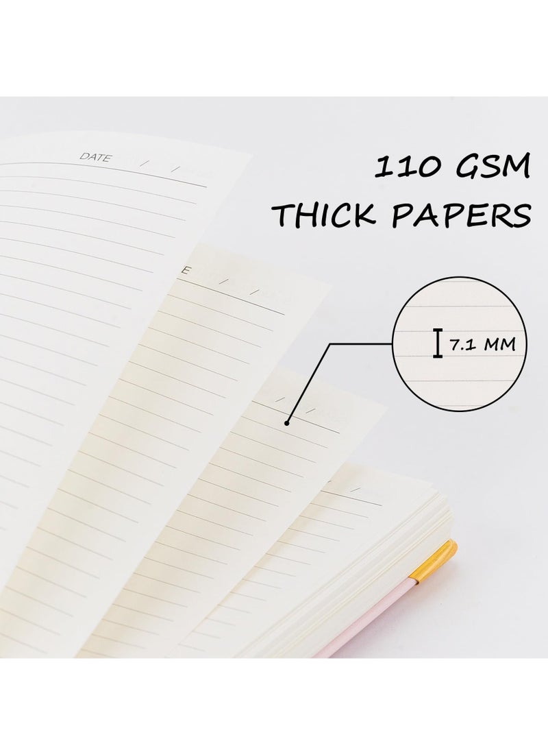 Premium A4 Hardcover Spiral Notebook, 300 s, 110 GSM Thick Lined Paper, College Ruled, Ideal for Work, School and Travel, Stylish Green Journal for All Ages - Image 3